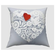 Фотоподушка Сирень "Ажурное сердце", 40*40 см.
