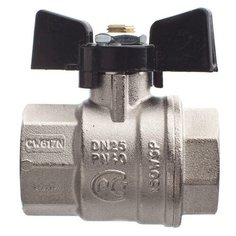 Кран шаровой Bugatti 1" BB (бабочка) серия Oregon 03020072