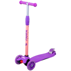 Самокат 3-колесный Kiko, 120/80 мм, розовый/фиолетовый Ridex