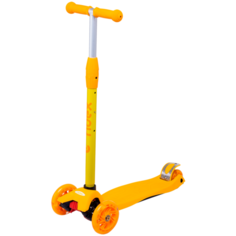 Самокат 3-колесный Kiko, 120/80 мм, желтый/оранжевый Ridex