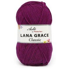 Пряжа из Троицка Lana Grace Classic 100гр. 300м. (25% мериносовая шерсть, 75% акрил супер софт) (1643 яркая сирень) 5 шт Троицкая камвольная фабрика