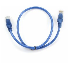 Патч-корд UTP Cablexpert PP12-0.5M/B кат.5e, 0.5м, литой, многожильный (синий)