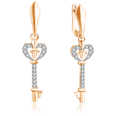 Бронницкий Ювелир Серьги из красного золота Д0268-026802