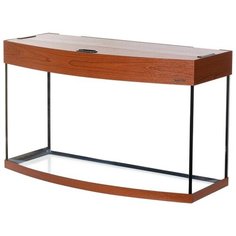 Аквариум aquaplus lux ф115 орех (800х350х490-6) фигурный, 110л., с лампами т8 2х18вт. , 084085