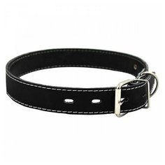 Ошейник кожаный с синтепоном ширина 15 мм, обхват шеи от 21 до 27 см Каскад