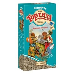 Тортила тортила крепкий панцирь, гранулированный корм для водяных черепах с кальцием, коробка 911, 0,090 кг, 34589 Зоомир