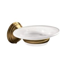 Настенная стеклянная мыльница Gedy G-Romance, бронза