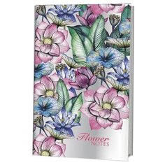 Блокнот-голограмма Flower Notes, 32л, 100х165мм, скрепка, точка, розовый КОНТЭНТ