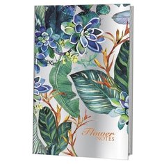 Блокнот-голограмма Flower Notes, 32л, 100х165мм, скрепка, точка, оранжевый КОНТЭНТ