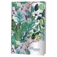 Блокнот-голограмма Flower Notes, 32л, 100х165мм, скрепка, точка, синий КОНТЭНТ