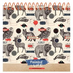 Скетчбук А6, 80л, спираль, жесткая подложка, ДИЗАЙН С ЖИВОТНЫМИ 80-3353 3 шт. Проф Пресс