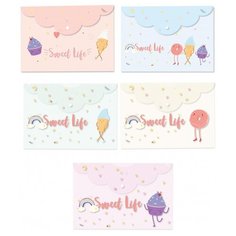 Папка-конверт на кнопке А4Attache Sel-on SWEET LIFEас325х215мм200мкм 5шт/уп