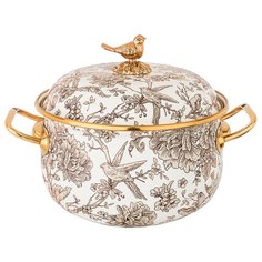 Кастрюля Agness 950-082 эмалированная с крышкой, 2,8л, диа.18см