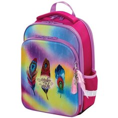 BRAUBERG Ранец Quadro "Plumage" (229953), мультиколор/розовый