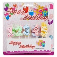 Свечи праздничные для торта цифры от 0 до 9 Flatel