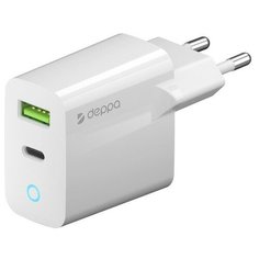 Зарядное устройство Deppa USB A + USB-C QC 3.0 3.0А 65W 11397