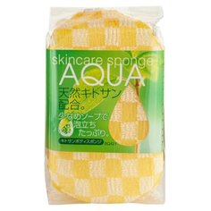 Мочалка спонж Aisen 8x14x5cm Yellow 207249