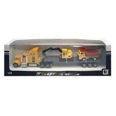 Машинка "Автовоз с краном и самосвалом", набор, металлические Junfa Toys