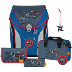 DerDieDas Ранец ErgoFlex Max «Ниндзя» (8408118), синий/серый