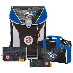 DerDieDas ранец Ergoflex Max Суперскорость с наполнением, синий/черный