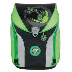 Ранец DerDieDas ErgoFlex Max "Крутой BMX" 950г, 5 предметов (ранец, пенал с наполнением, пенал без наполнения, спортивная сумка, бокс для тетрадей)