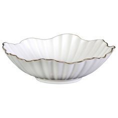 Добрушский фарфоровый завод Салатник Жемчужный с золотом 360 мл белый