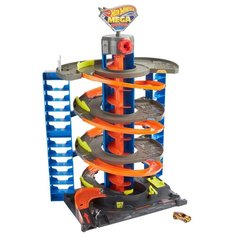 Hot Wheels Сити Мега Гараж (GTT95/GTT95), серый/оранжевый/голубой