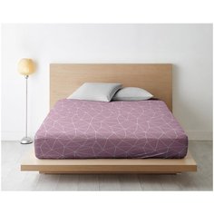 Ночь Нежна Простыня на резинке Грань цвет: розовый br50305 (120х200)