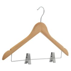 Вешалка-плечики HD Attache HH128, плоская,с металл.клипсами,анис натур