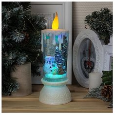 Свеча светодиодная Luazon Lighting Снеговик белый