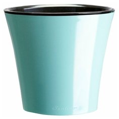 Горшок Santino с автополивом Arte, 11х10.5 см мята-черный