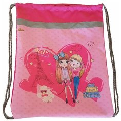 Мешок для обуви №1 School Girls со светоотражателем (розовый)