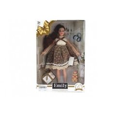 Кукла ABtoys Emily Золотая серия с клатчем, питомцем и аксессуарами 30см