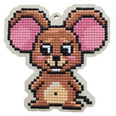 Алмазная мозаика на дереве Подвеска «Ушастик», 11,3x11,4 см, Гранни Wood