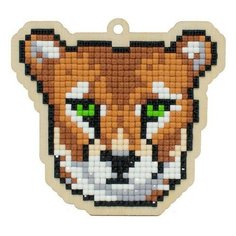 Алмазная мозаика на дереве Подвеска «Гепард», 9,3x8,7 см, Гранни Wood