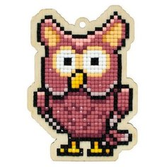 Алмазная мозаика на дереве Подвеска «Филин», 7,3x10,3 см, Гранни Wood