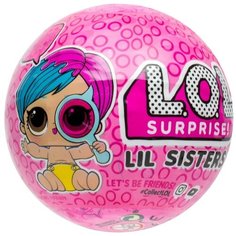 Кукла-сюрприз L.O.L. Surprise 4 Wave 2 Decoder Lil Sisters в шаре, 4 см LOL