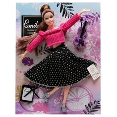 Кукла ABtoys Emily Модница со скрипкой и аксессуарами 30см Defa