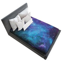 Простыня натяжная Ambesonne с принтом "Завораживающие дали", 180х200 см