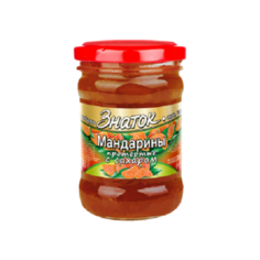 Мандарины протертые с сахаром (0,280 кг) стекло Знаток