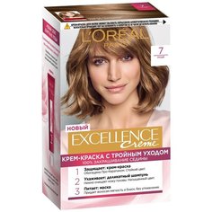 LOreal Paris Excellence стойкая крем-краска для волос, 7, Русый