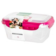 Attribute Контейнер вакуумный Berry ATC307 1.7 л, 16x23 см, бесцветный/розовый