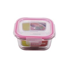 Appetite Контейнер квадратный 0,52л, 13x13 см, розовый