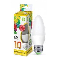 Лампа светодиодная ASD LED-СВЕЧА-STD 3000K, E27, C38, 10Вт