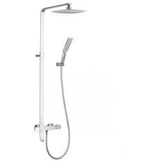 35282 KAISER Zinger душевая система с термостатом квадрат (серые лейки)