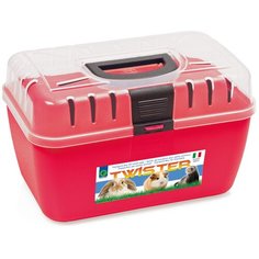 Переноска для грызунов TWISTER пластик красный Georplast