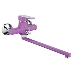Эверест В22-02720 фиолетовый, Смеситель для ванны (плоский поворотный излив, поворотный переклеключатель для душа)