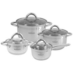 BOHMANN BH 0812S, Набор посуды из нержавеющей стали 8 предметов.