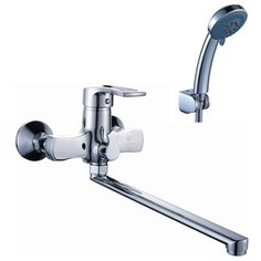 DIADONNA D80222122, Смеситель для ванны (прямой, поворотный излив длина 35 см, керамический картридж диаметр 35 мм, латунь)