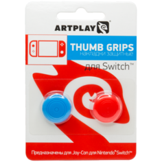 Artplays Сменные накладки Thumb Grips для консоли Nintendo Switch красный/синий